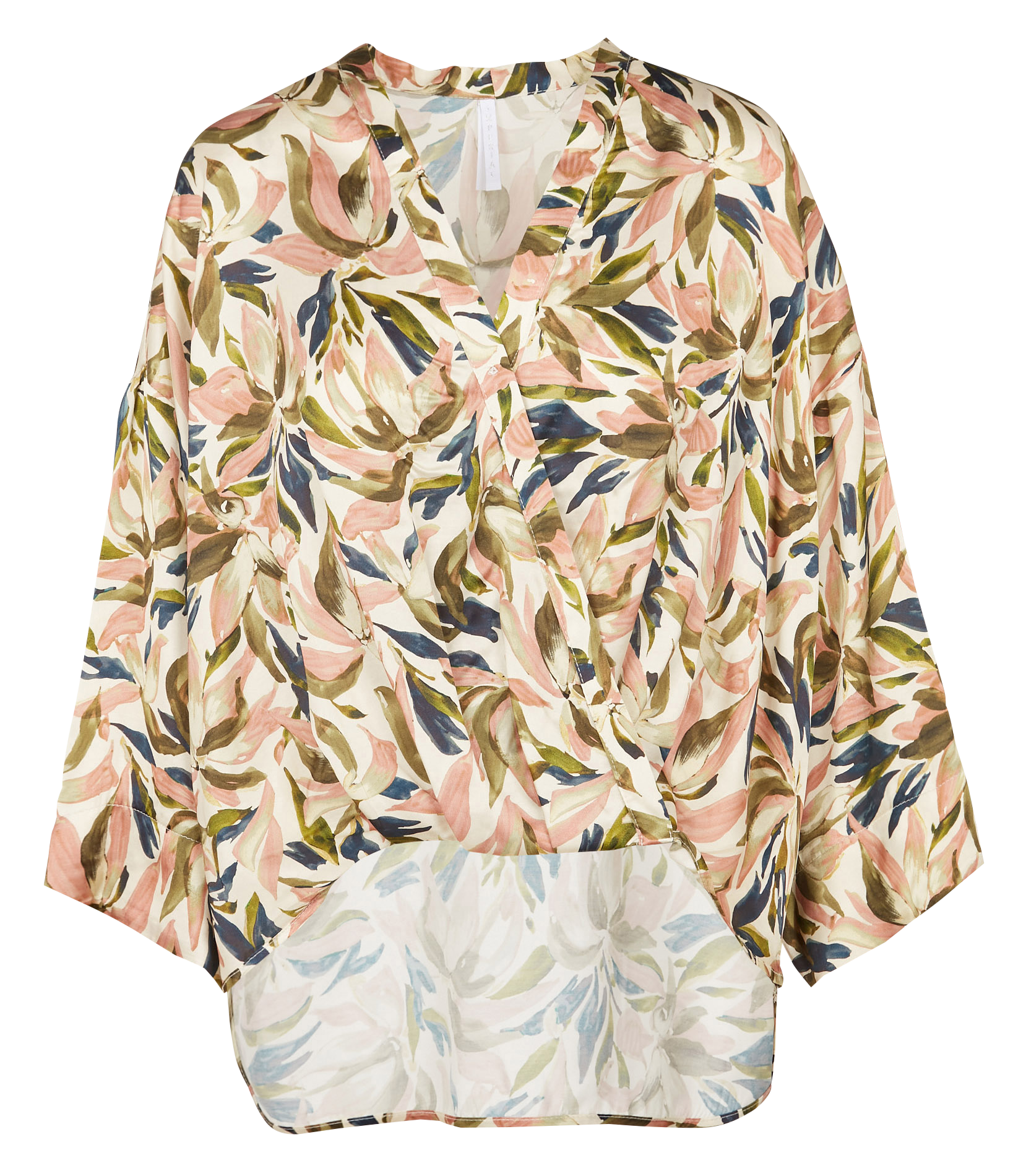 Top col V imprimé feuillage | Multicolore