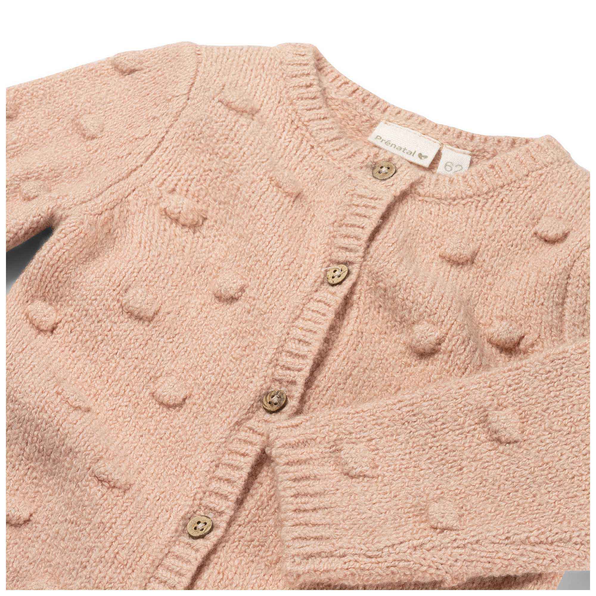 Prénatal newborn vest lange mouwen effen roze