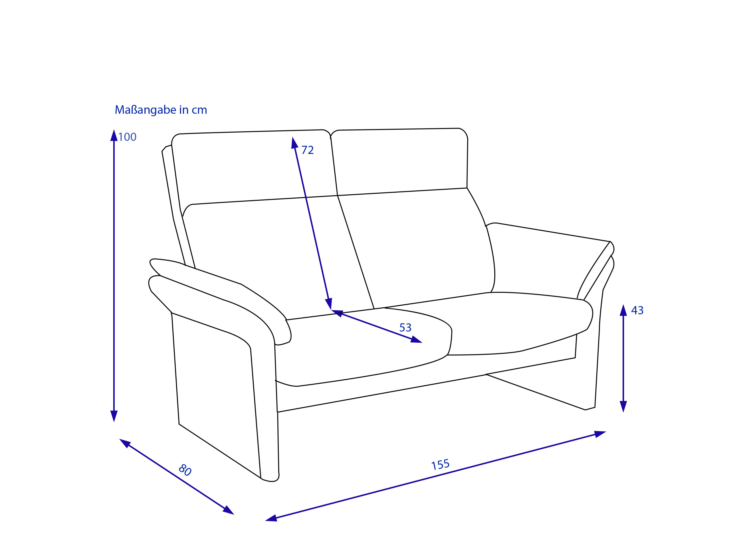 Sofa 2-Sitzer AVIGNON