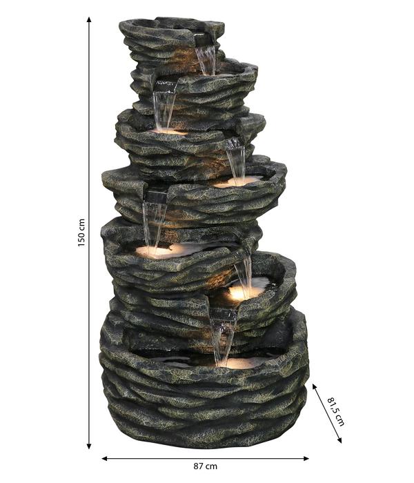 Dehner Polyresin-Gartenbrunnen Roccia, ca.H150