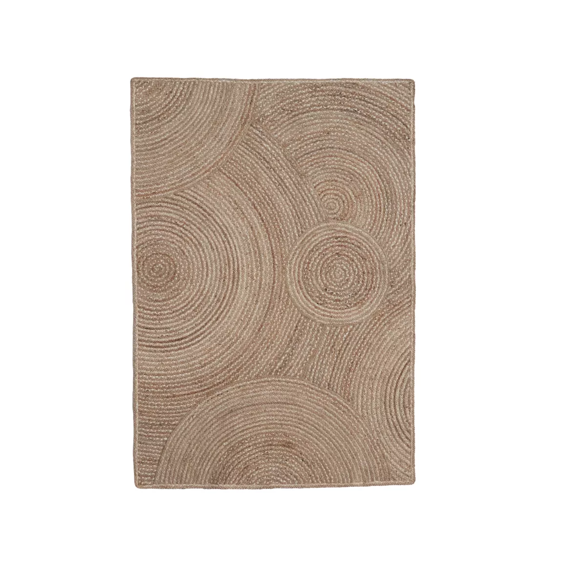 Tapis de salon rectangulaire jute tressée main (140 x 200 cm) Neha Beige