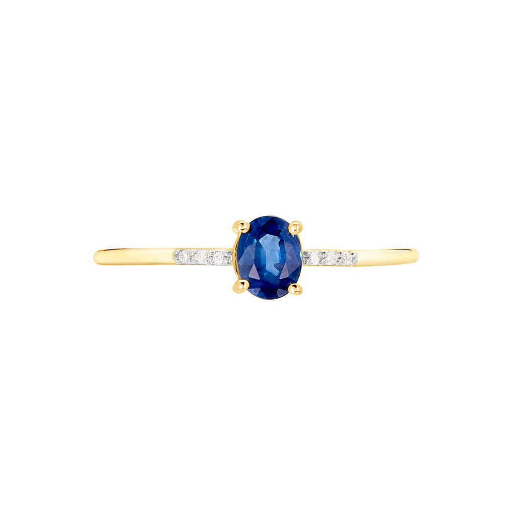 Bague Jehane Or Jaune Saphir Et Diamant