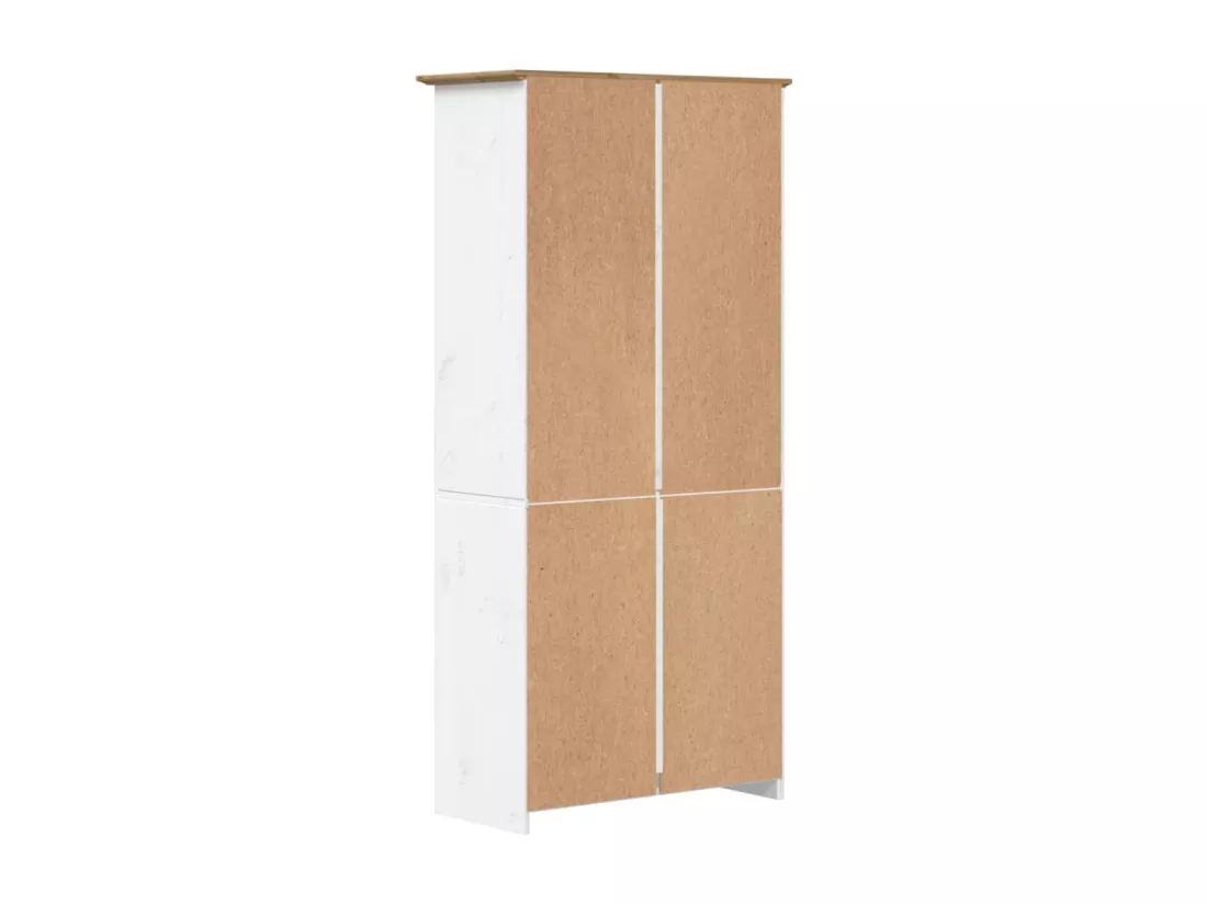 Bibliothèque BODO marron 80x38x180 bois pin massif 5 niveaux