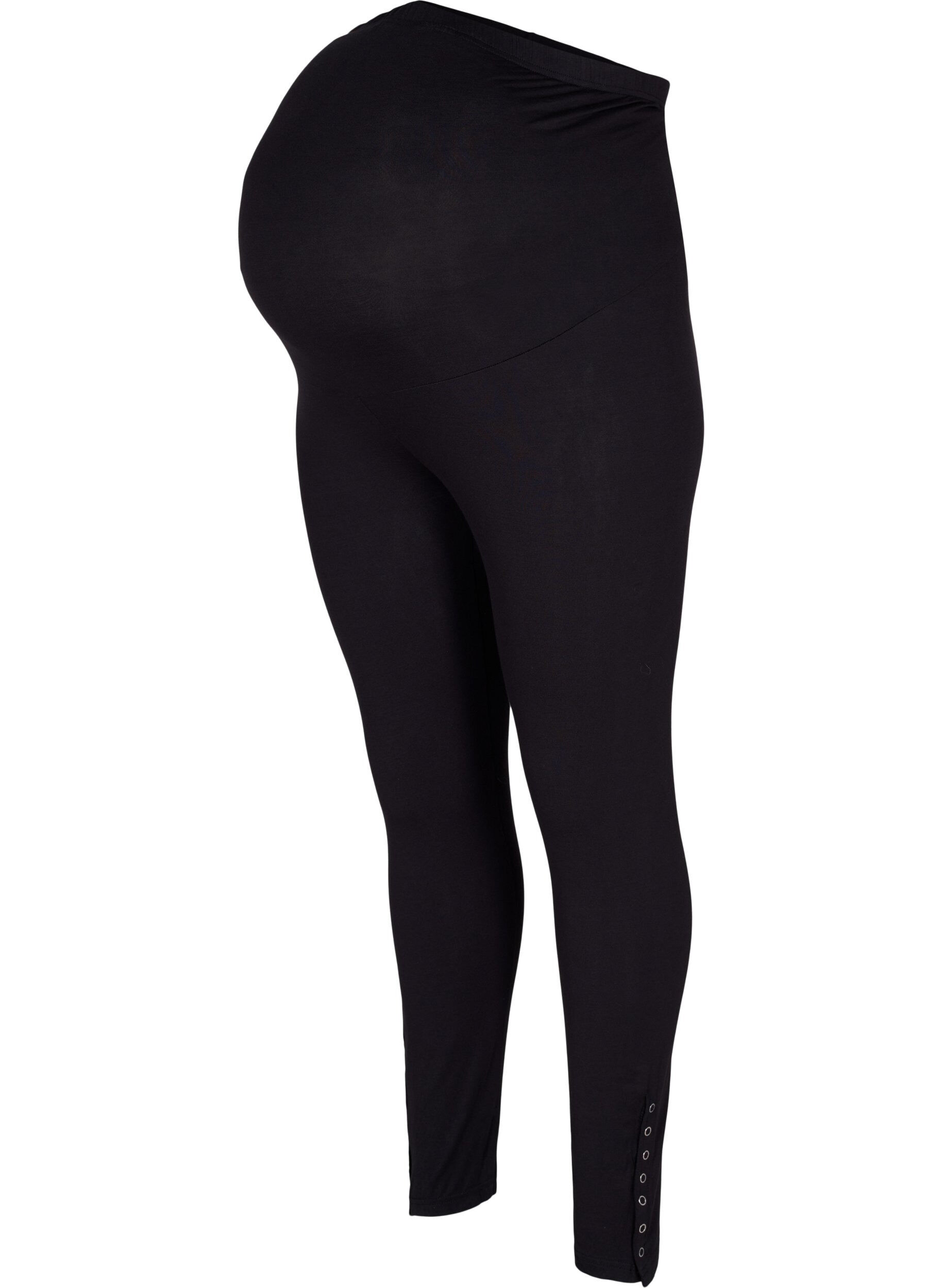 Graviditets leggings i viskose med knapper