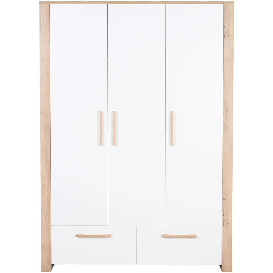 kindsgard Kleiderschrank hemme 3-türig weißEiche