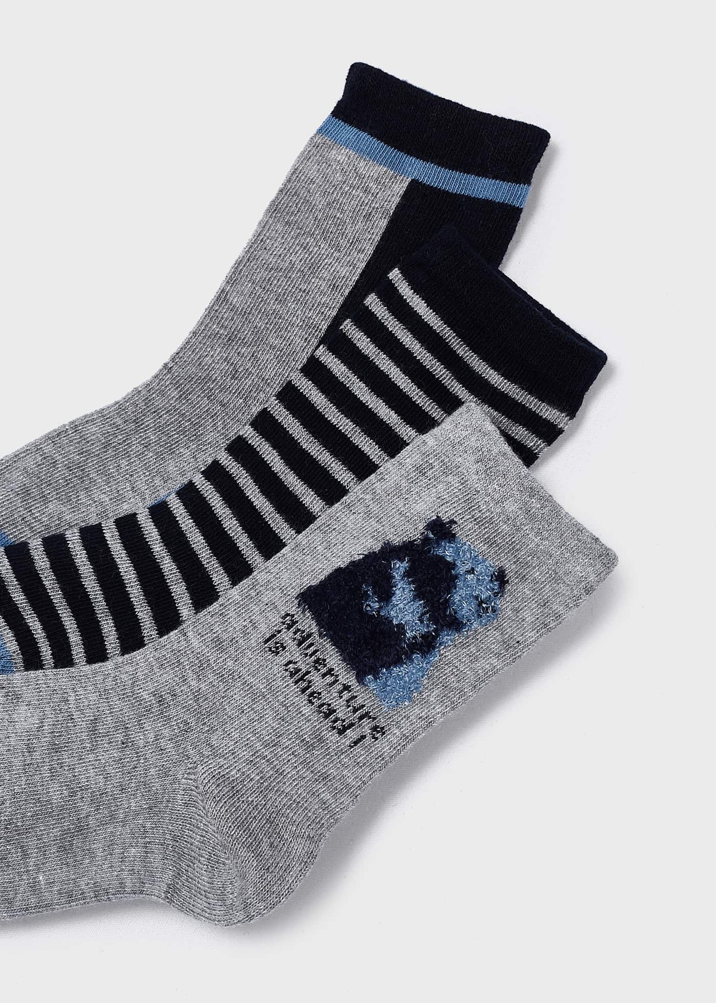 Conjunto de 3 meias de algodão orgânico para meninos