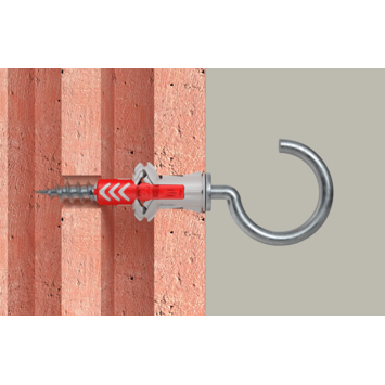 Fischer Universeelplug DuoPower 10x50mm met grote haak 2 stuks