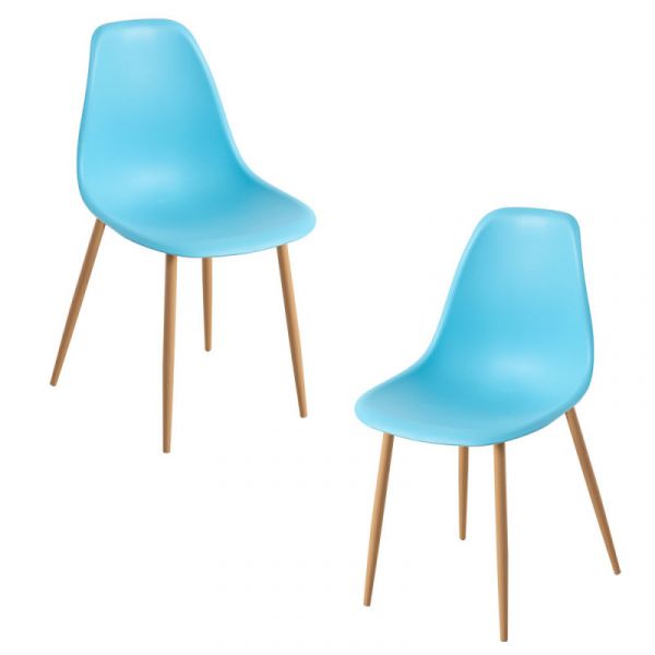 Conjunto 2 Cadeiras Mykle Turquesa