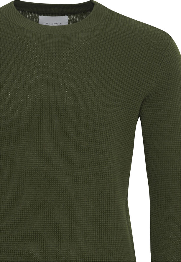 Casual Friday CFKARLO 0092 structured crew neck k Rifle green