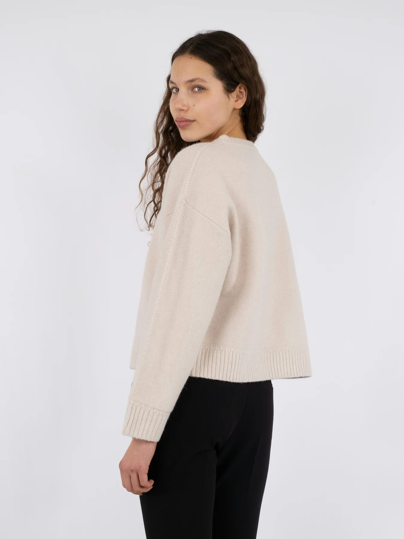 Neo Noir Detri Solid Knit Blouse ivory