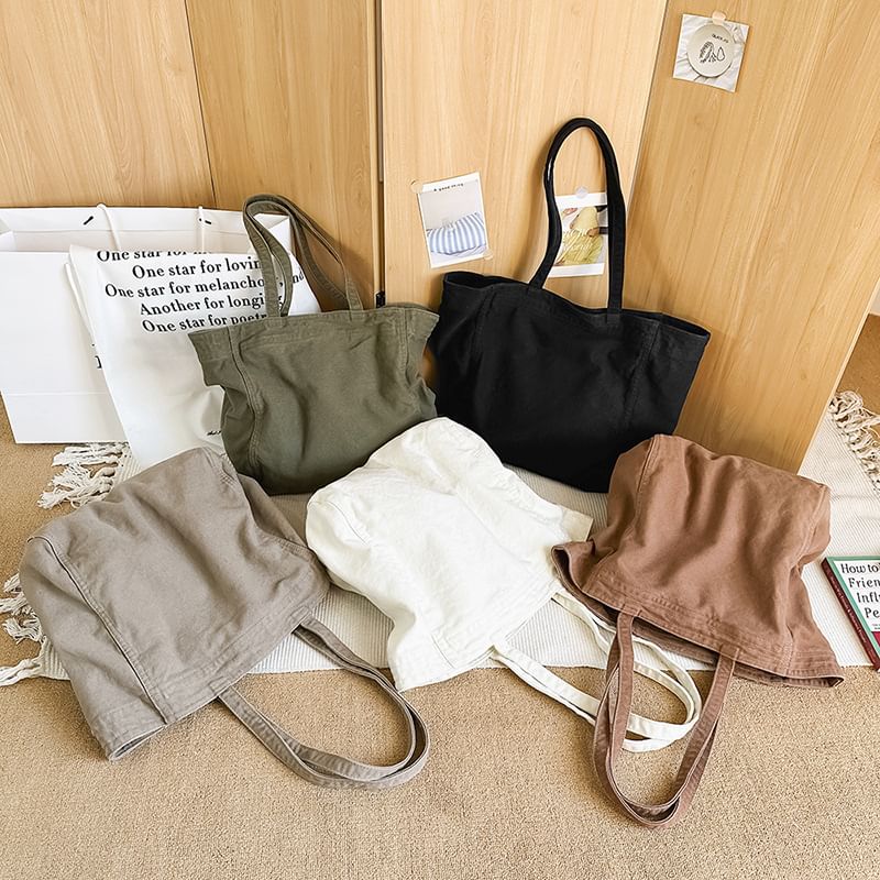 Hikuozy - Effen canvas tas