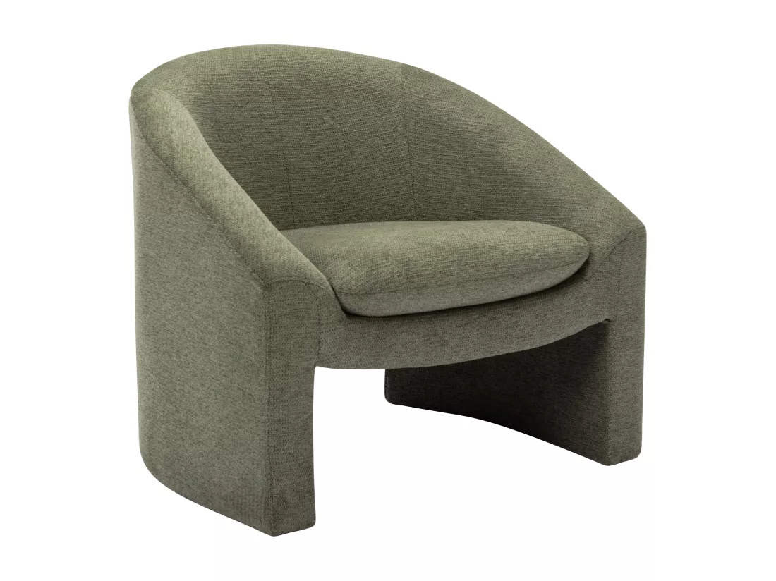 Fauteuil en tissu vert OSSANA