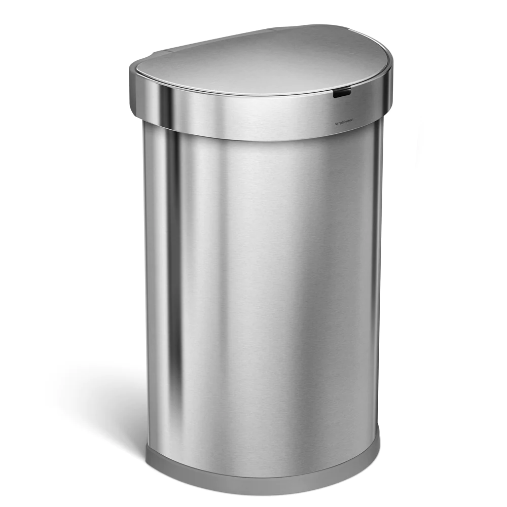 Poubelle demi-lune à capteur 45 L code J inox Simplehuman