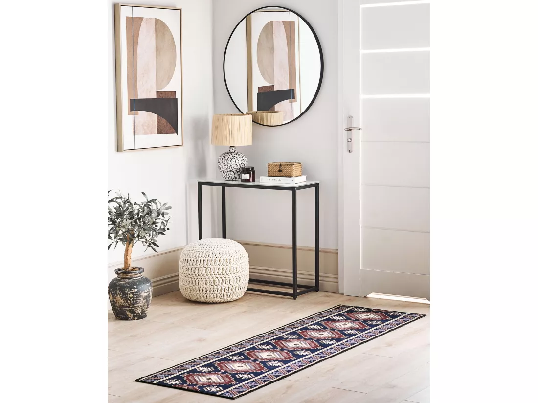 Tapis bleu et rouge 60 x 200 cm KANGAL