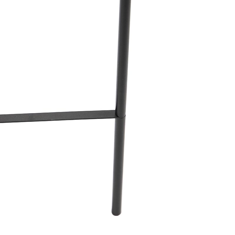 Design vloerlamp zwart met smoke glas - Bliss