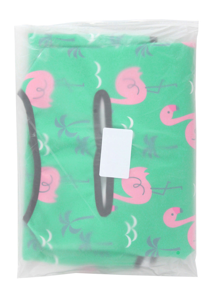 Housse de valise Periea Green with Pink Flamingos M