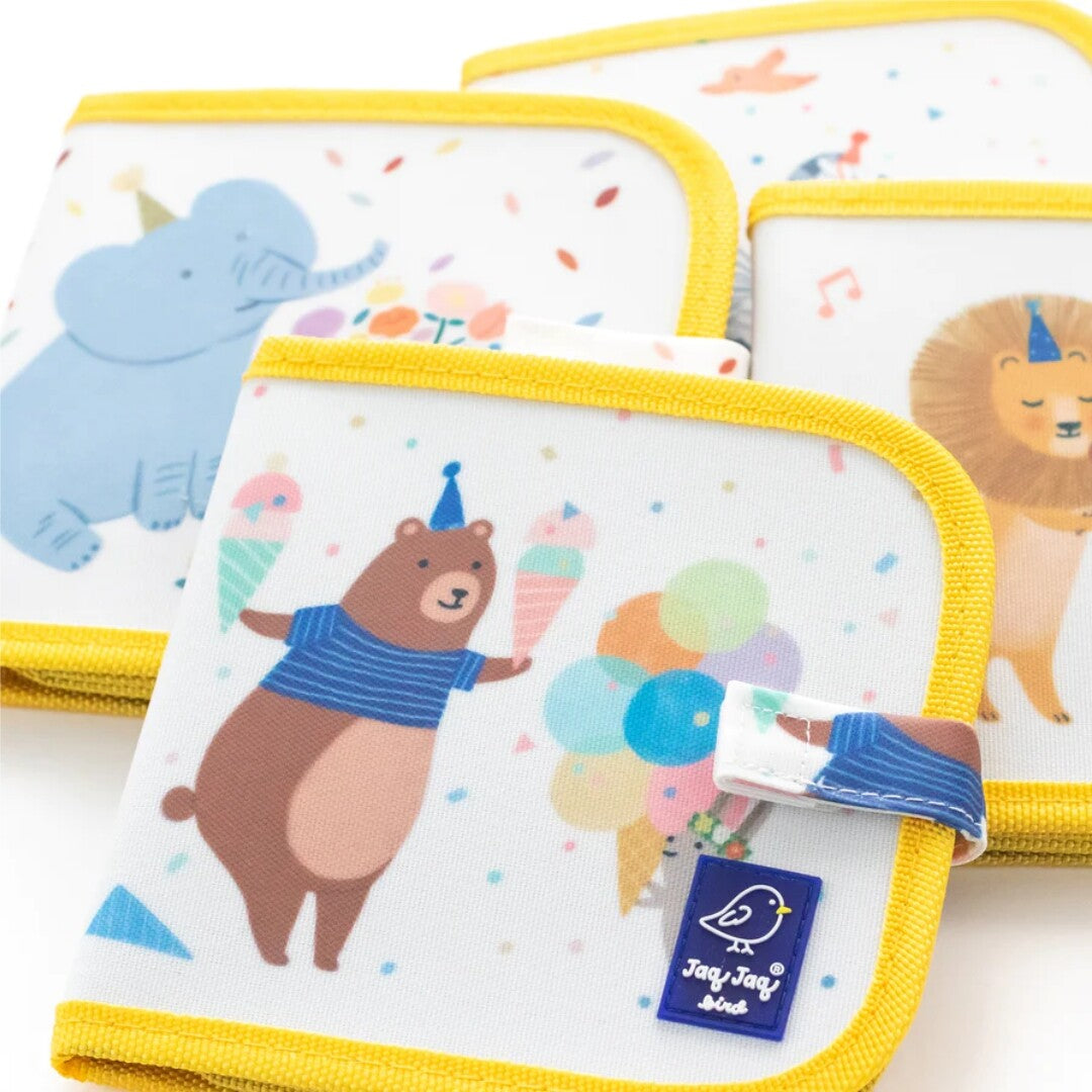 Jaq jaq bird uitwisbaar krijtboek mini met krijtjes - olifant