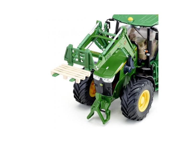 Siku Traktor John Deere 7310R mit Controller RTR, 1:32 Siku Control Traktor mit funktionsfähigem Frontlader und Bluetooth Fernsteuerung