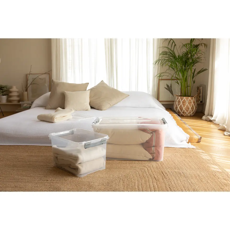 Curver Handy  Opbergbox - 50L - 3 stuks - Transparant met deksel