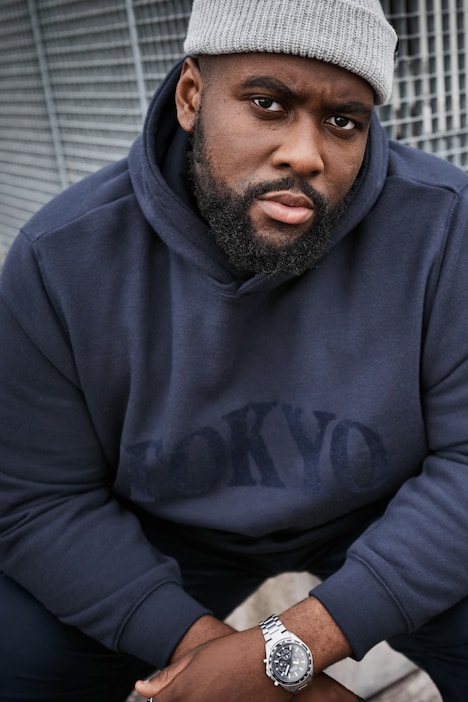 STHUGE Hoodie, oversized, Kapuze, Flockprint, bis 8 XL