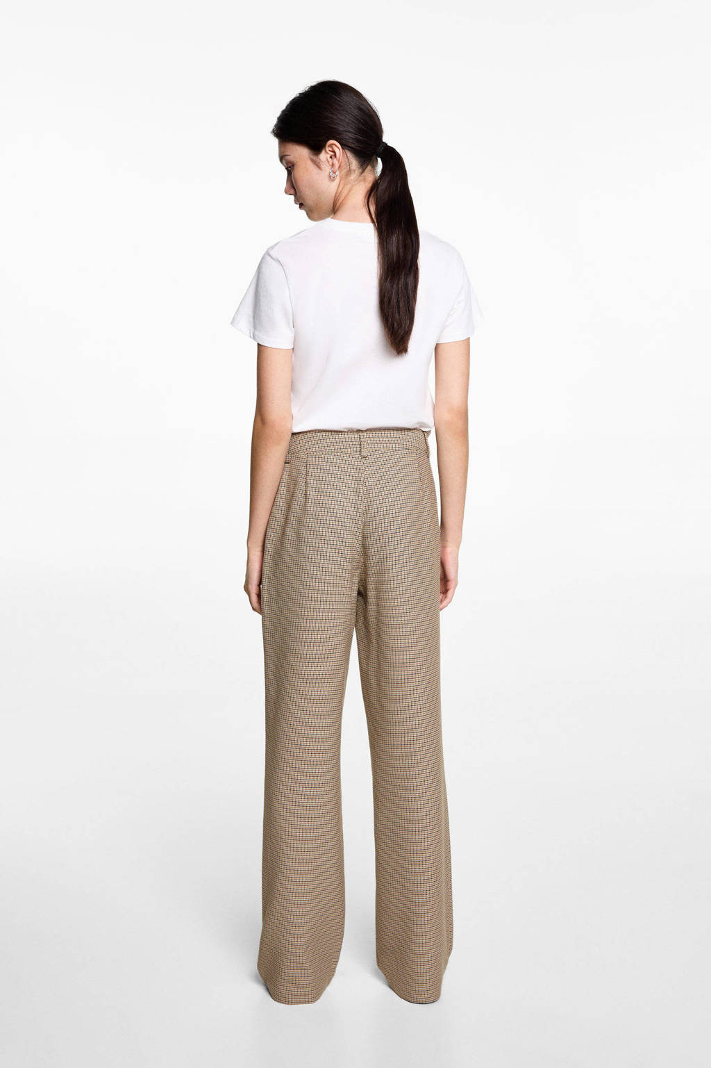 MANGO TEEN straight pantalon beige