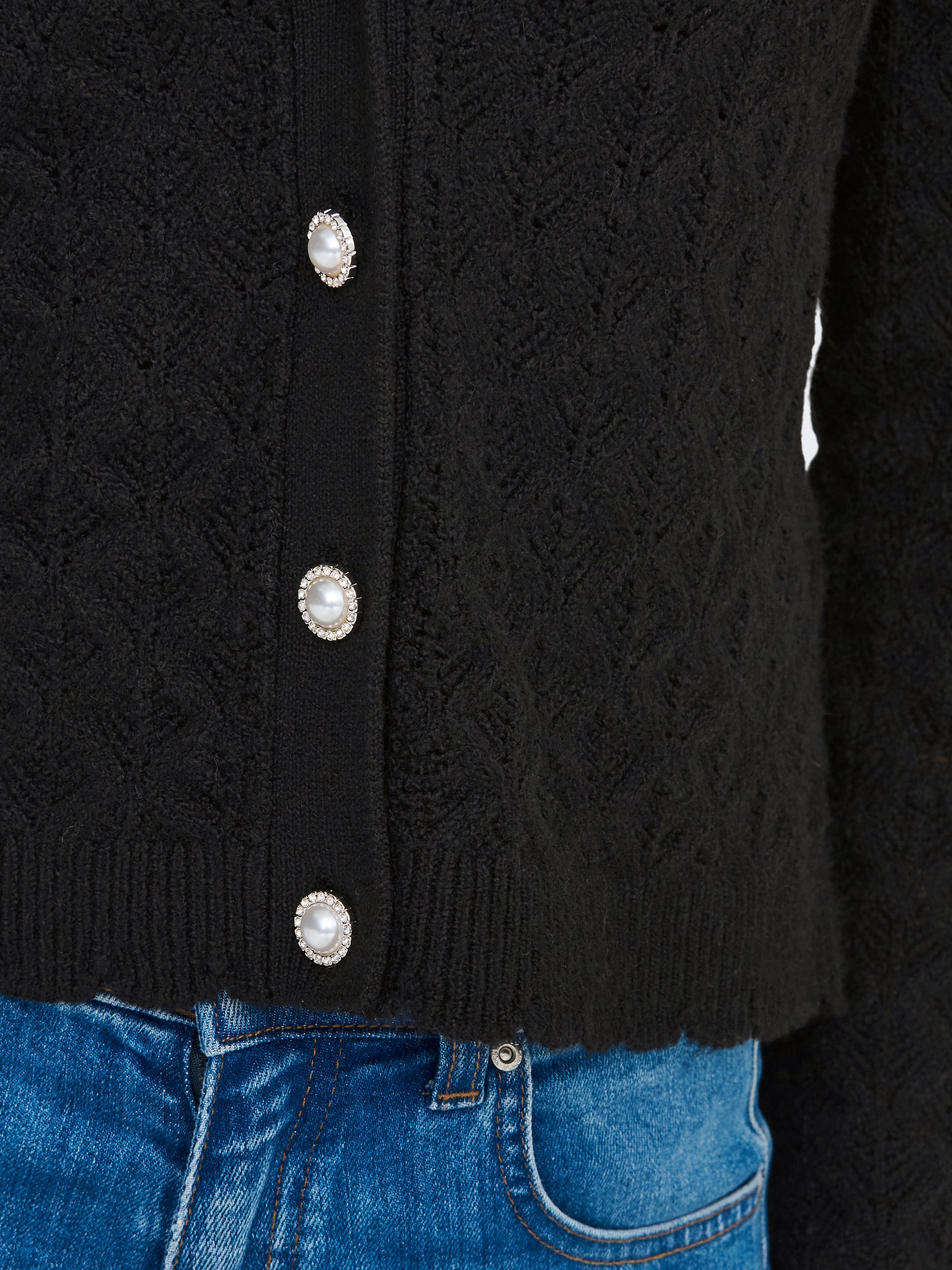 ONLLIANA Strickjacke Black
