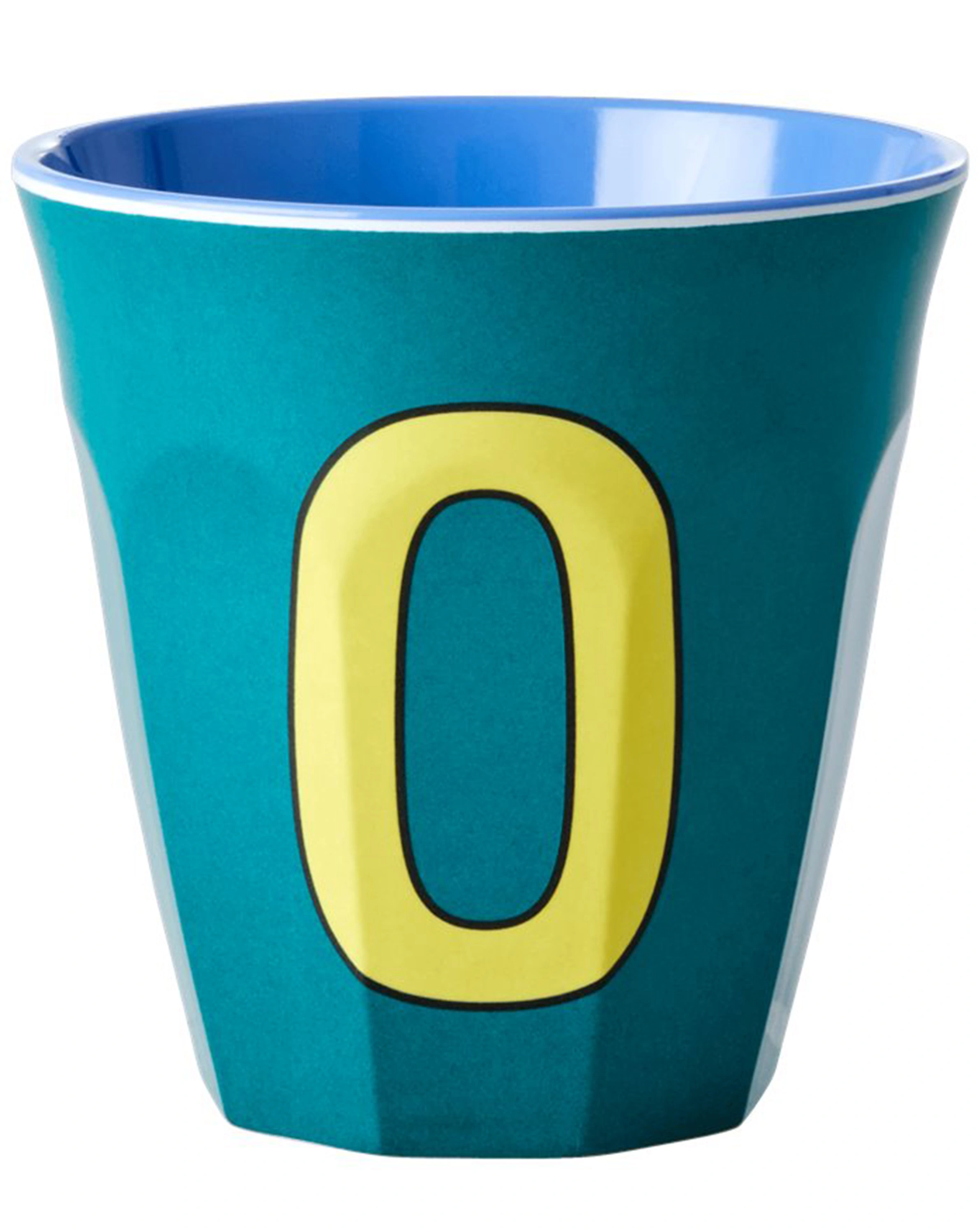 Melamin-Becher LETTER O - MEDIUM in green