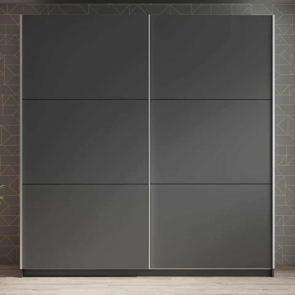 Meubella - Kledingkast Azrael - Grijs - 200 cm