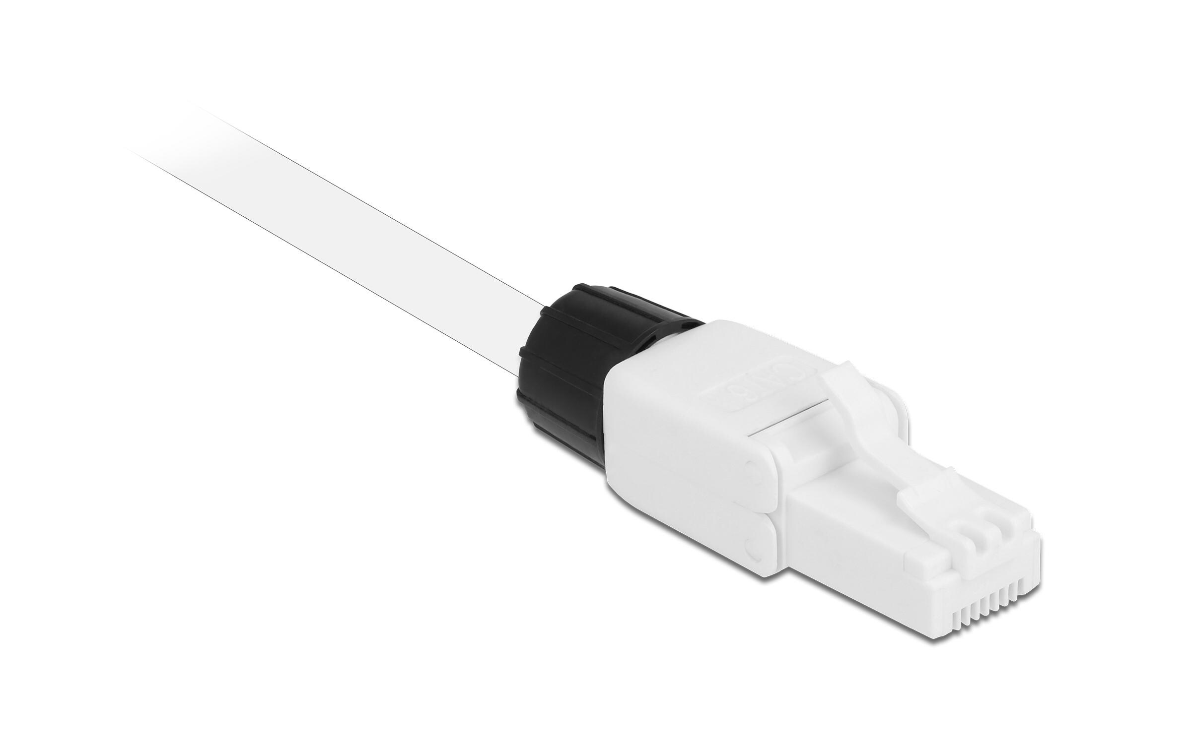Stecker RJ45 Cat.6 UTP werkzeugfrei 1 Stück, WeissDelock RJ45 Stecker Cat.6 UTP werkzeugfrei