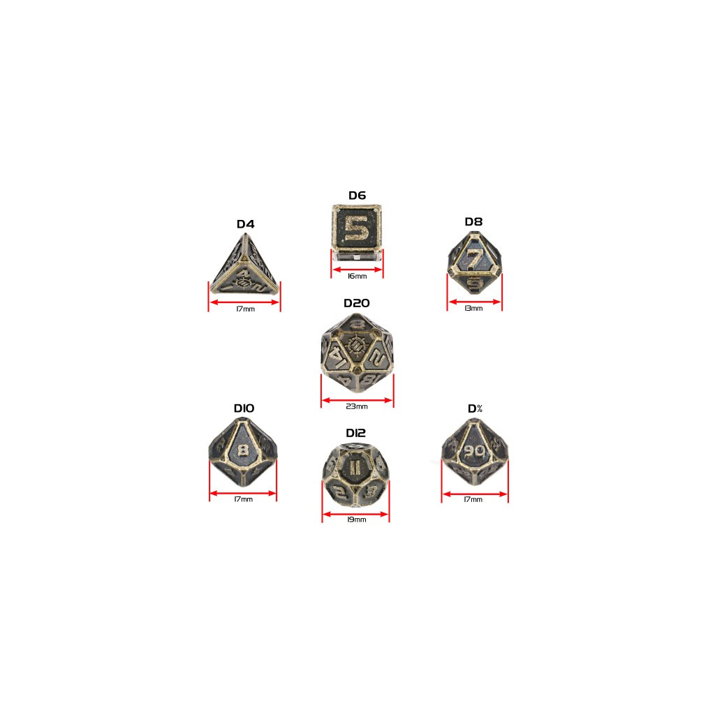 Set de 7 Dés JDR Enhance : Ancient Bronze