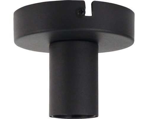 Plafondlamp, 1-lichts, H 9 cm, Basic, korundzwart