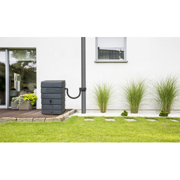 Regenton muurtank UrbanStyle 168 L antraciet kunststof 40 x 60 x 90 cm