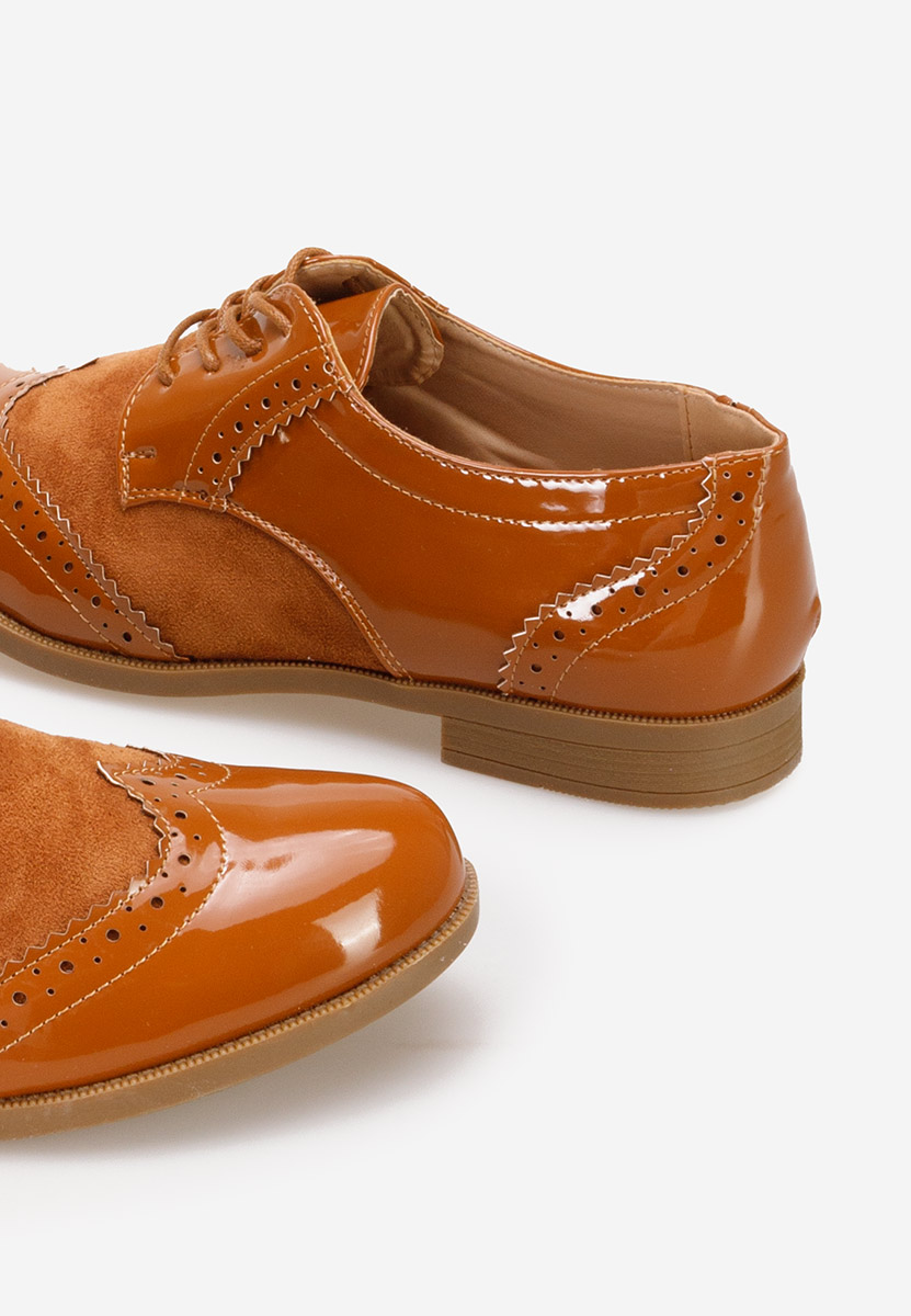 Chaussures oxford femme chameau Bakera