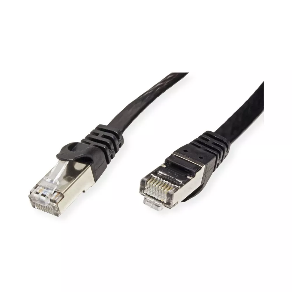 Value Patchkabel flach Kat.6 FTP schwarz 3 m Class E