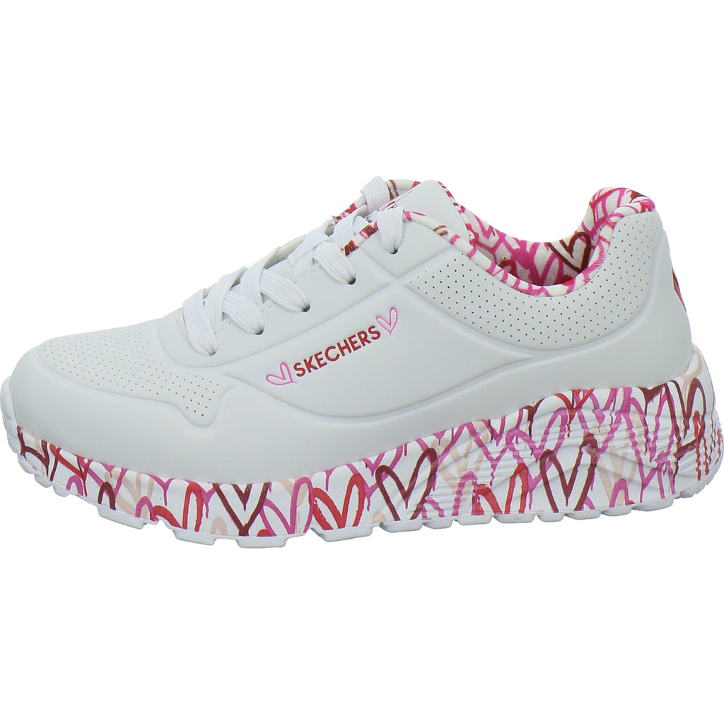 Skechers Halbschuhe Mädchen UNO GOLDCROWN KIDS Weiß-kombi