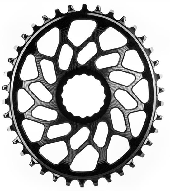 Absolute Black Singlespeed Klinge 38T Oval Direkte Montering Sort