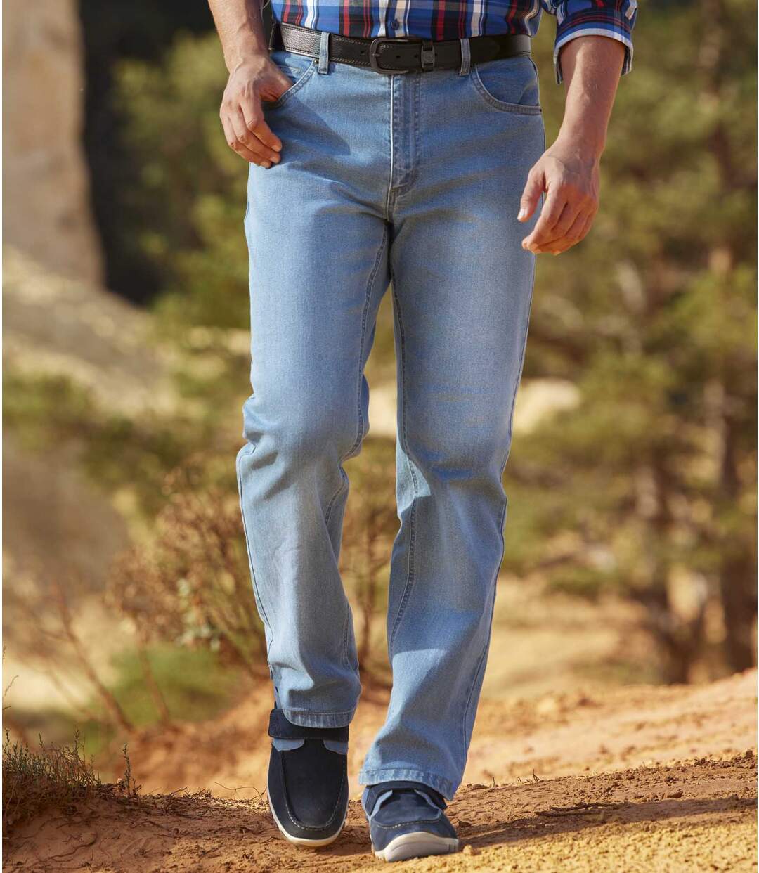 Jean Regular Stretch Bleu Délavé