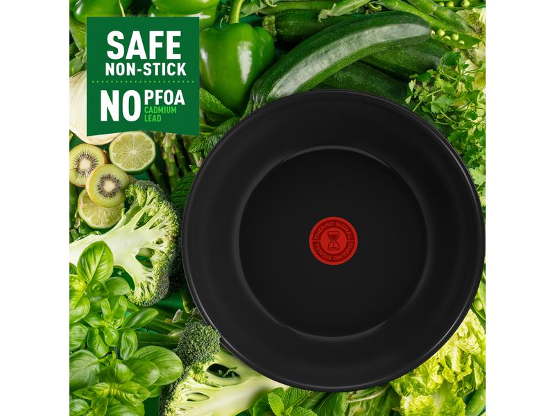 Tefal Wok Renew Black On 28 cm Wokpfanne mit hochwertiger Antihaftversiegelung