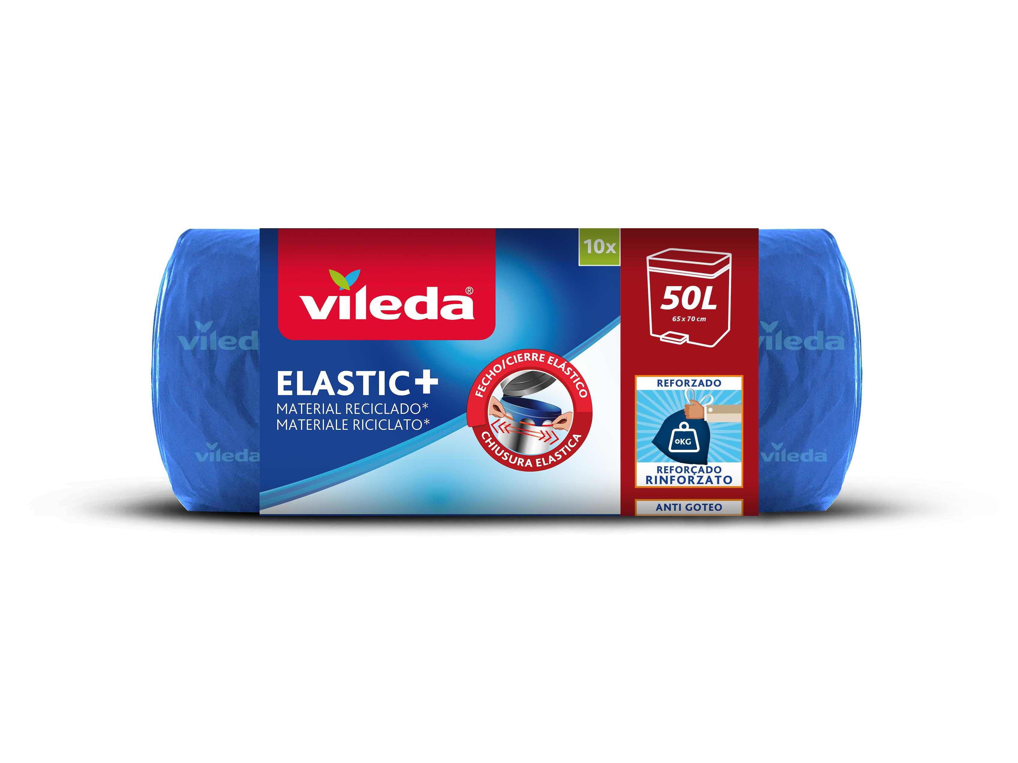 SACOS DE LIXO VILEDA AZUL 50L 10UN