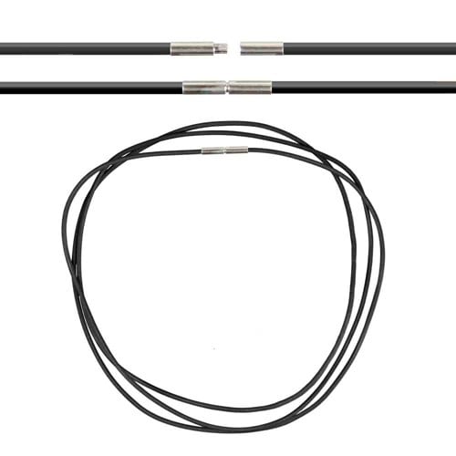 Cordon cuir 50 cm noir