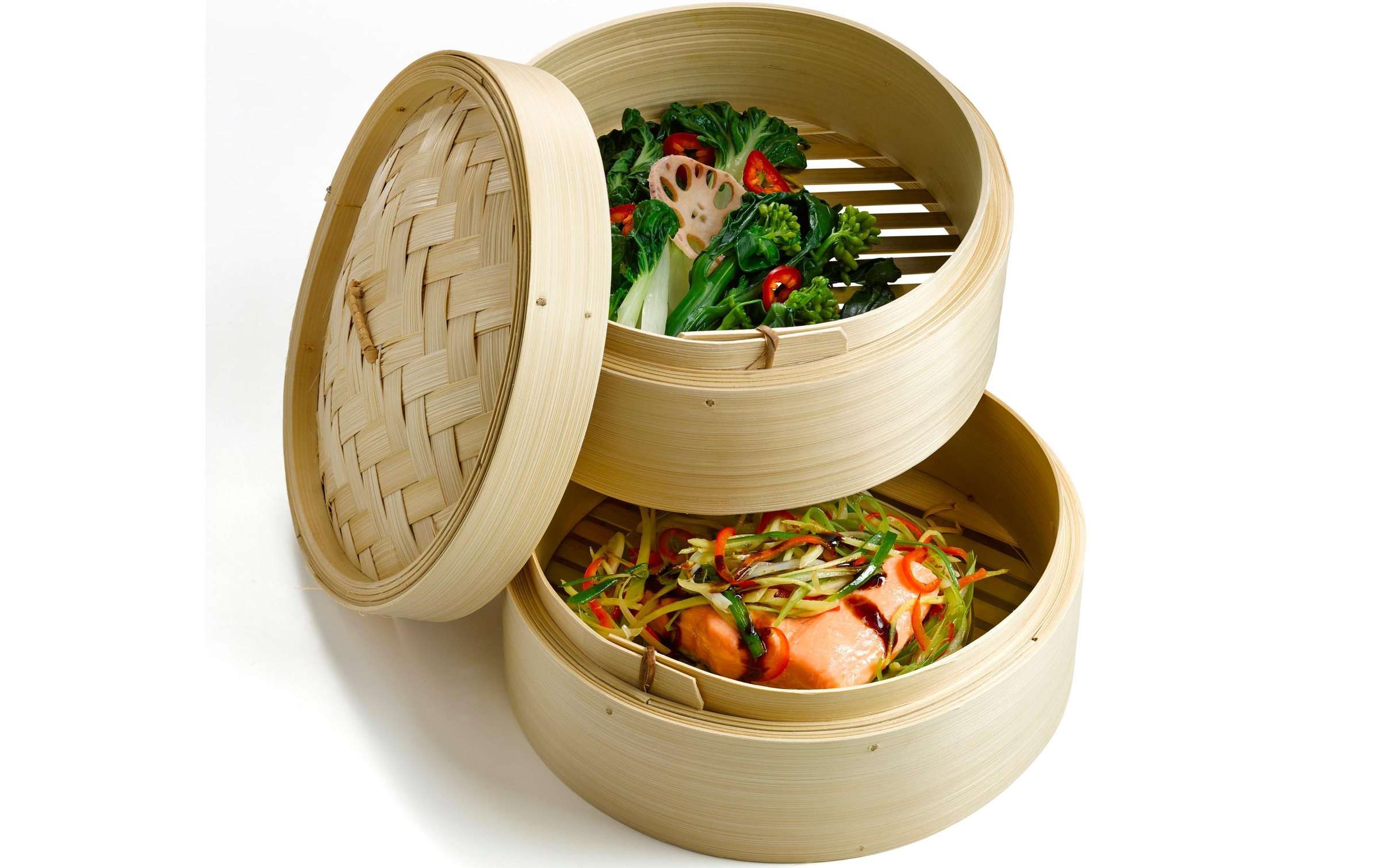 KEN HOM Dämpfeinsatz »Ken Hom Excellence Bambus Dampfgarer 20 cm« Holzart: Bambus (China)