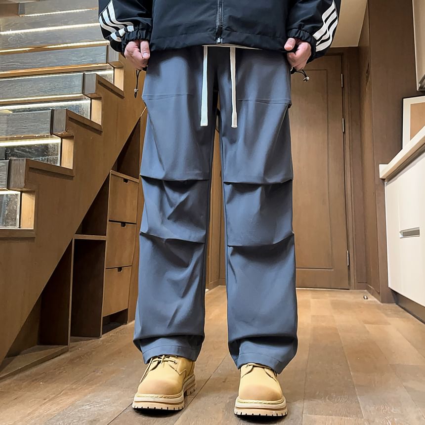 YERGO - Hoge taille effen rechte broek
