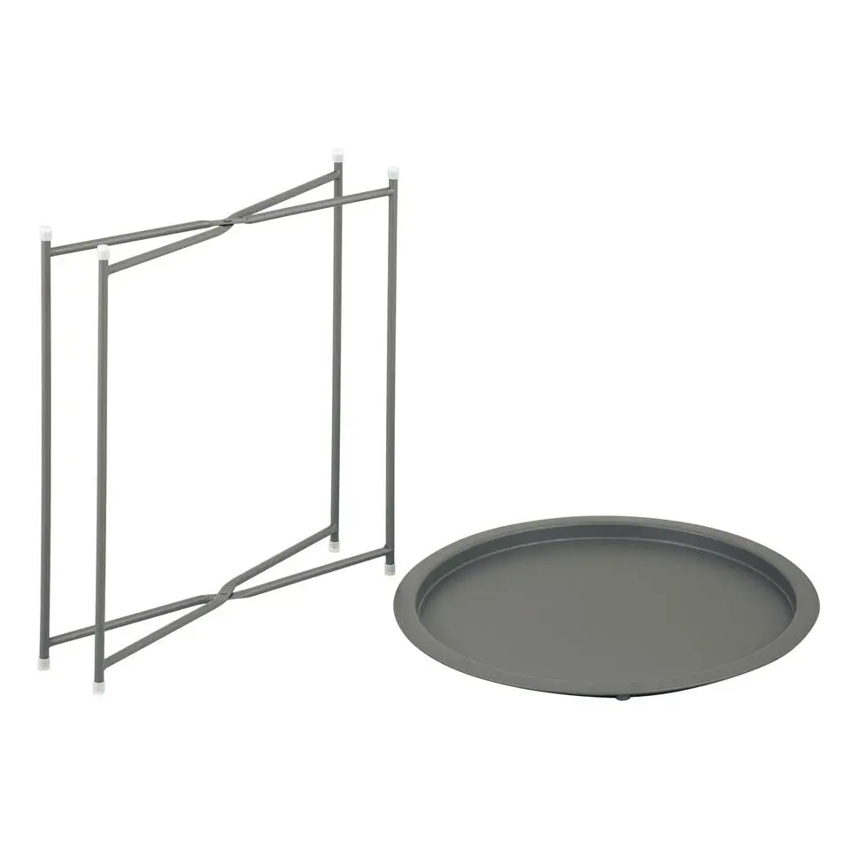 Bijzettafel - Salontafel - 47 H 51 - Metaal - Grijs
