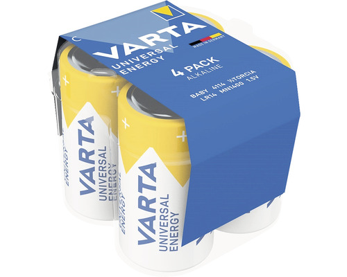 Varta Energy C Baby Batterij, 4 stuks