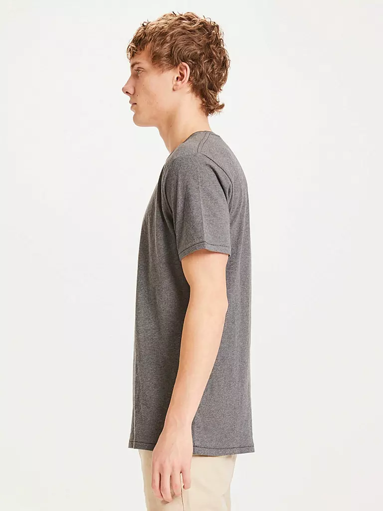 KNOWLEDGE COTTON APPAREL T-Shirt ALDER grau