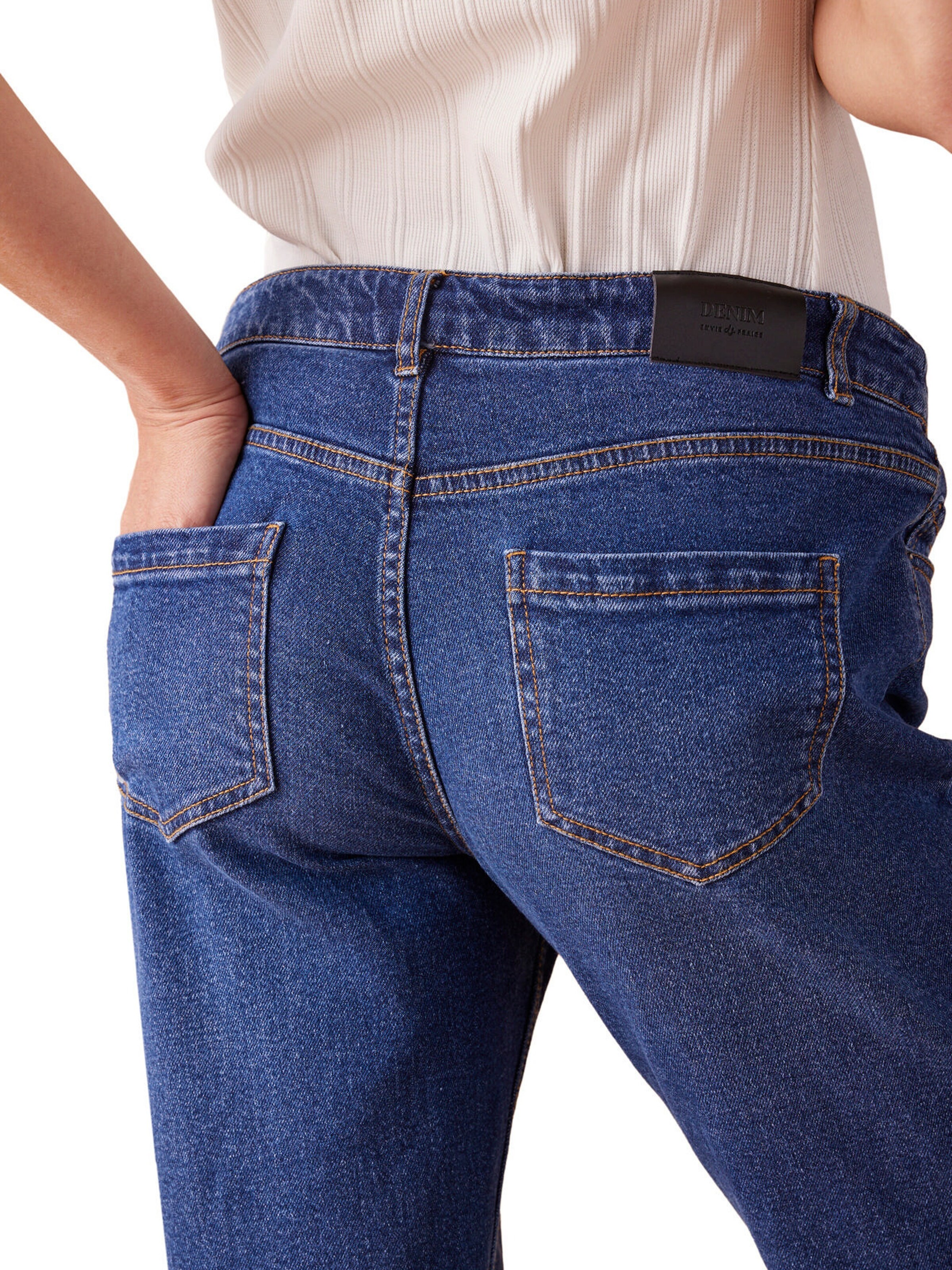 Envie de Fraise Slim-Fit-Umstandsjeans, Seamless-Bund WATERLESS , Bundweite verstellbar dark blue