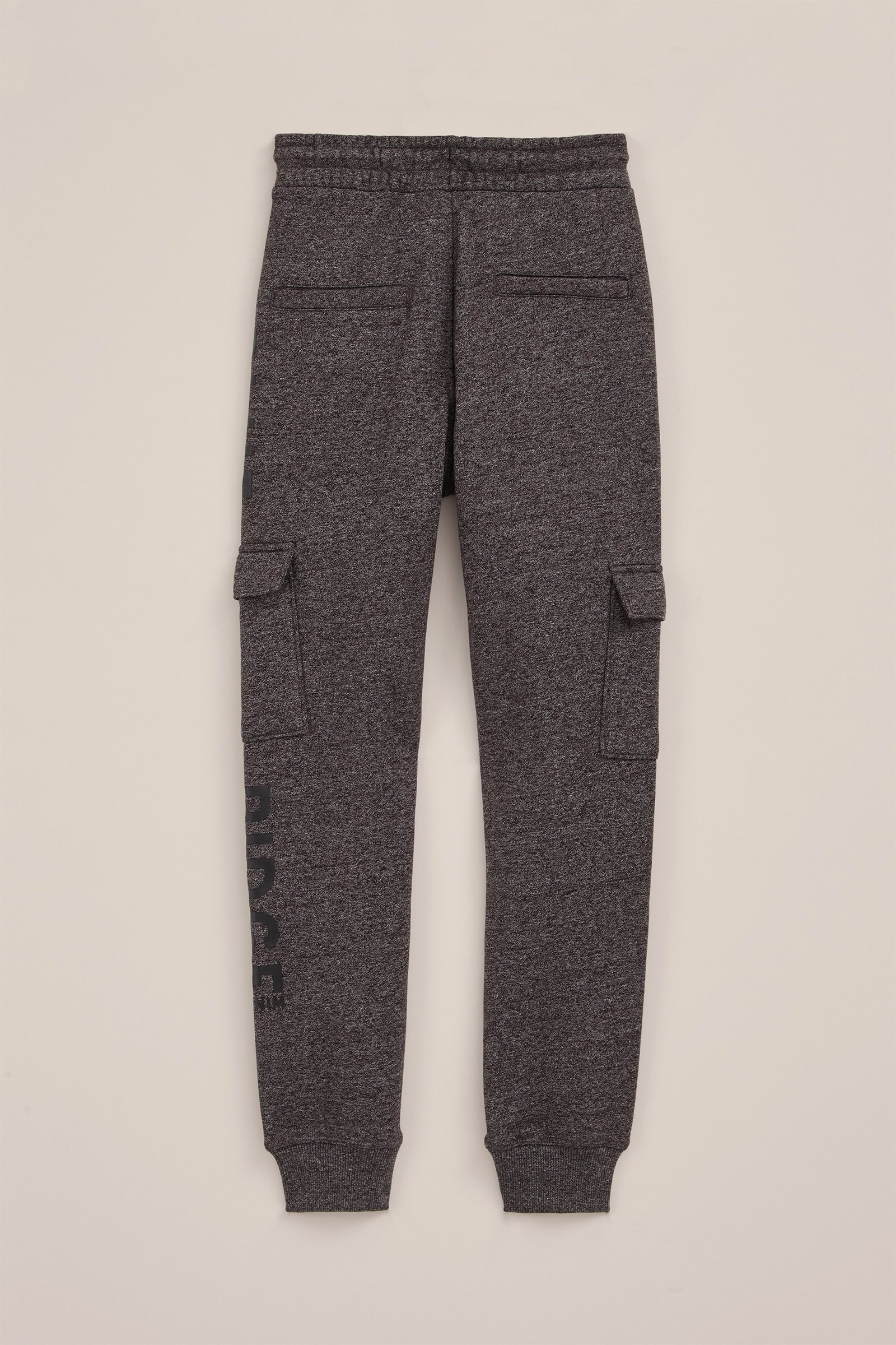 Jongens joggingbroek met cargozakken en opdruk Blue Ridge Donkergrijs