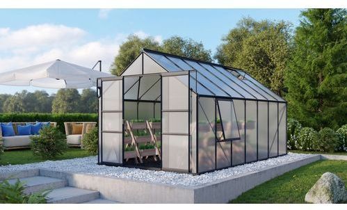 Vitavia - Meridian 2 - Tuinkas - Zwart - 11,5m² - 6 mm Polycarbonaat