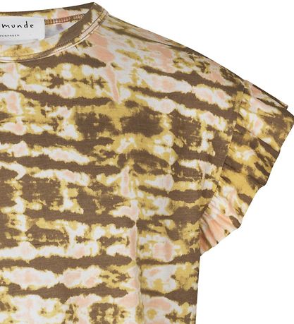 Rosemunde T-Shirt - Sand Striped Tie Dye Print