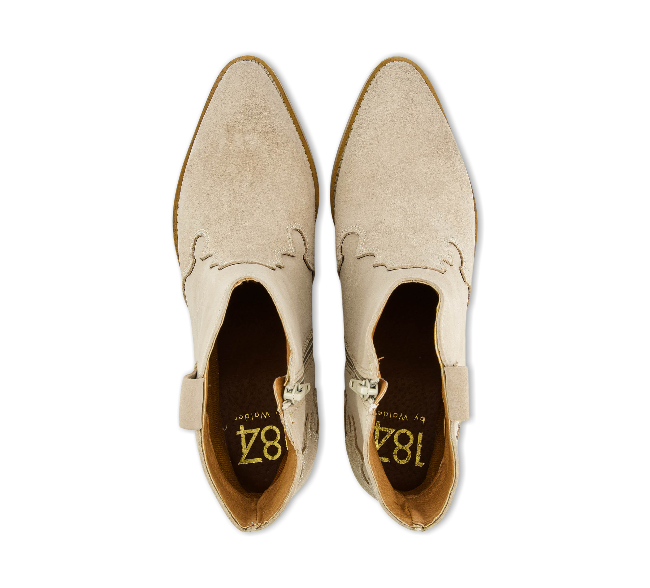 1874 by Walder Klassische Stiefelette beige/taupe